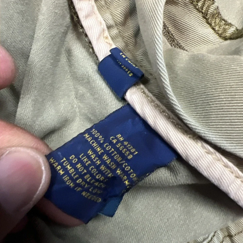 Polo Ralph Lauren Mountain Green Classic Chino Cargo Shorts Men's Size 42